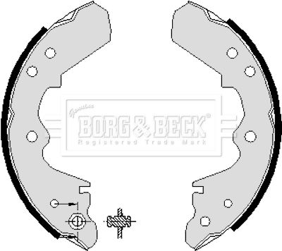 BORG & BECK Комплект тормозных колодок BBS6042